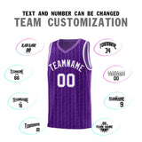 Custom Purple Custom Gray Pinstripe Retro Sets Uniform Basketball Jersey