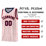 Custom White Custom Gray Pinstripe Retro Sets Uniform Basketball Jersey