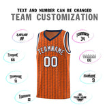 Custom Orange Custom Gray Pinstripe Retro Sets Uniform Basketball Jersey