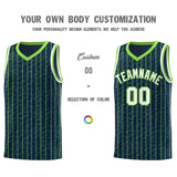 Custom Navy Custom Gray Pinstripe Retro Sets Uniform Basketball Jersey