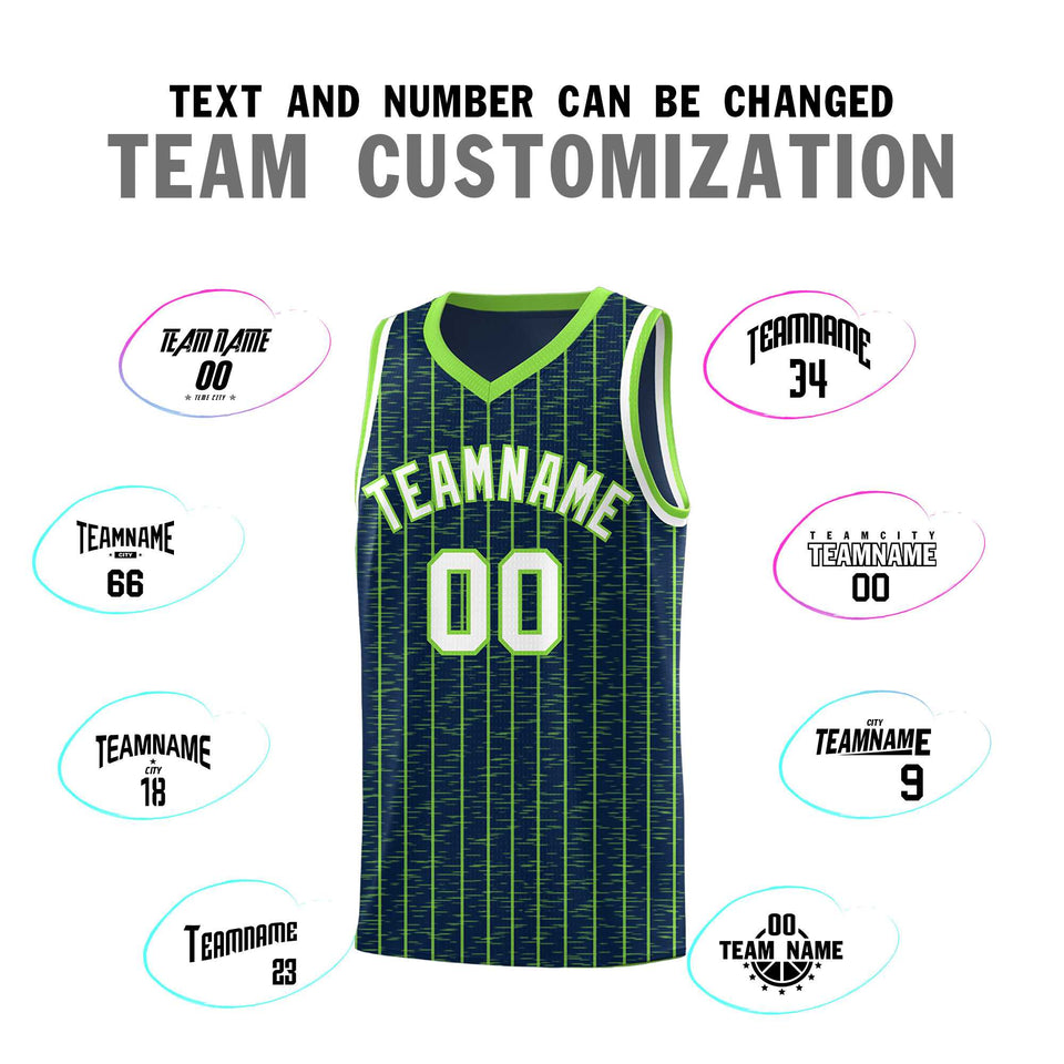 Custom Navy Custom Gray Pinstripe Retro Sets Uniform Basketball Jersey