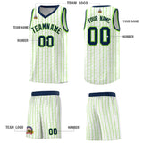 Custom White Custom Gray Pinstripe Retro Sets Uniform Basketball Jersey