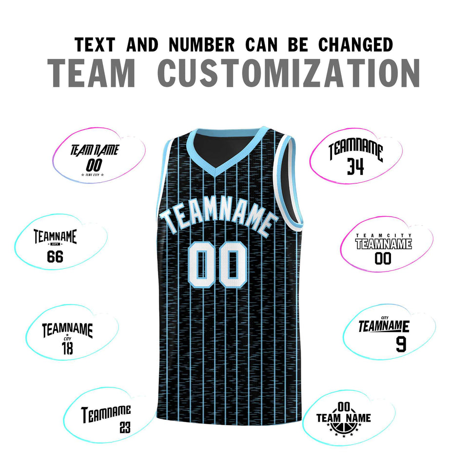 Custom Black Custom Gray Pinstripe Retro Sets Uniform Basketball Jersey