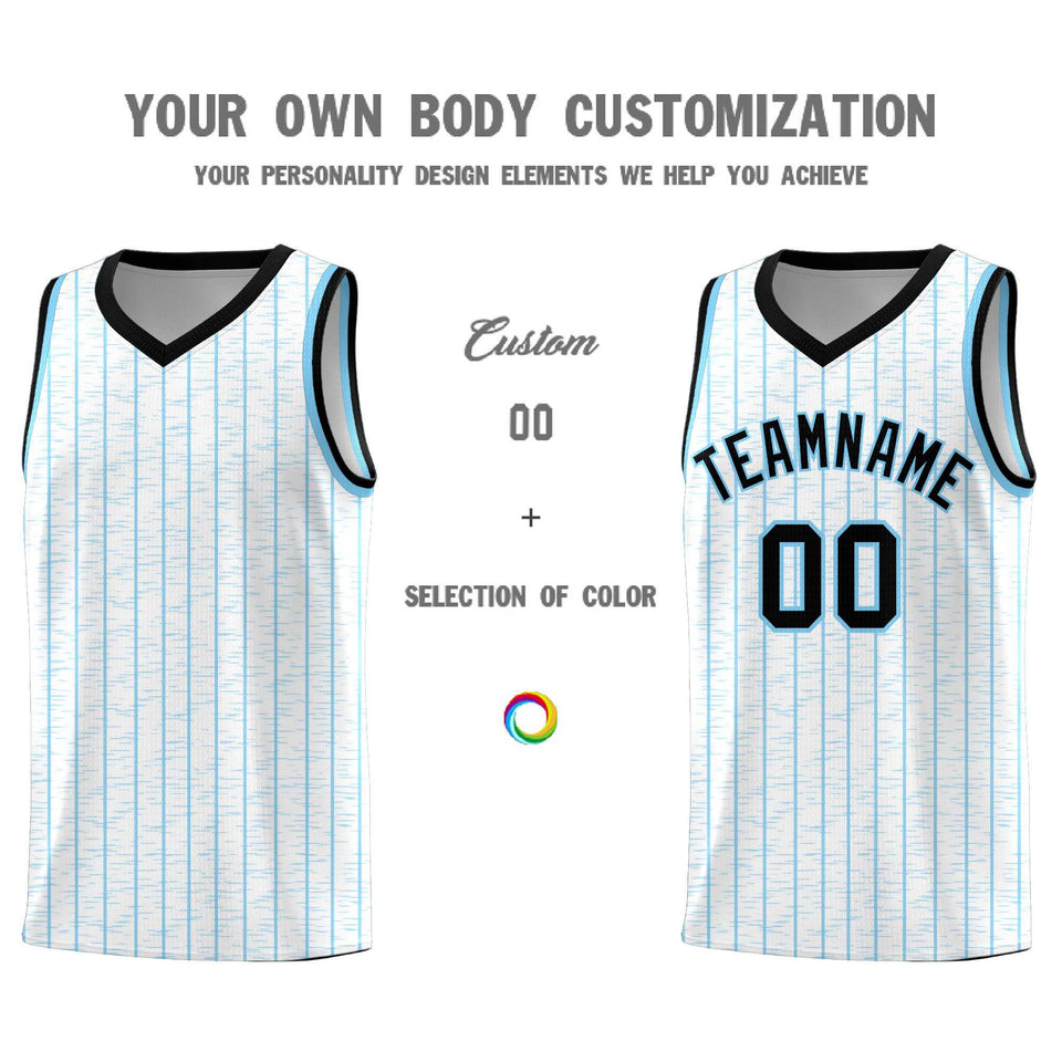 Custom White Custom Gray Pinstripe Retro Sets Uniform Basketball Jersey