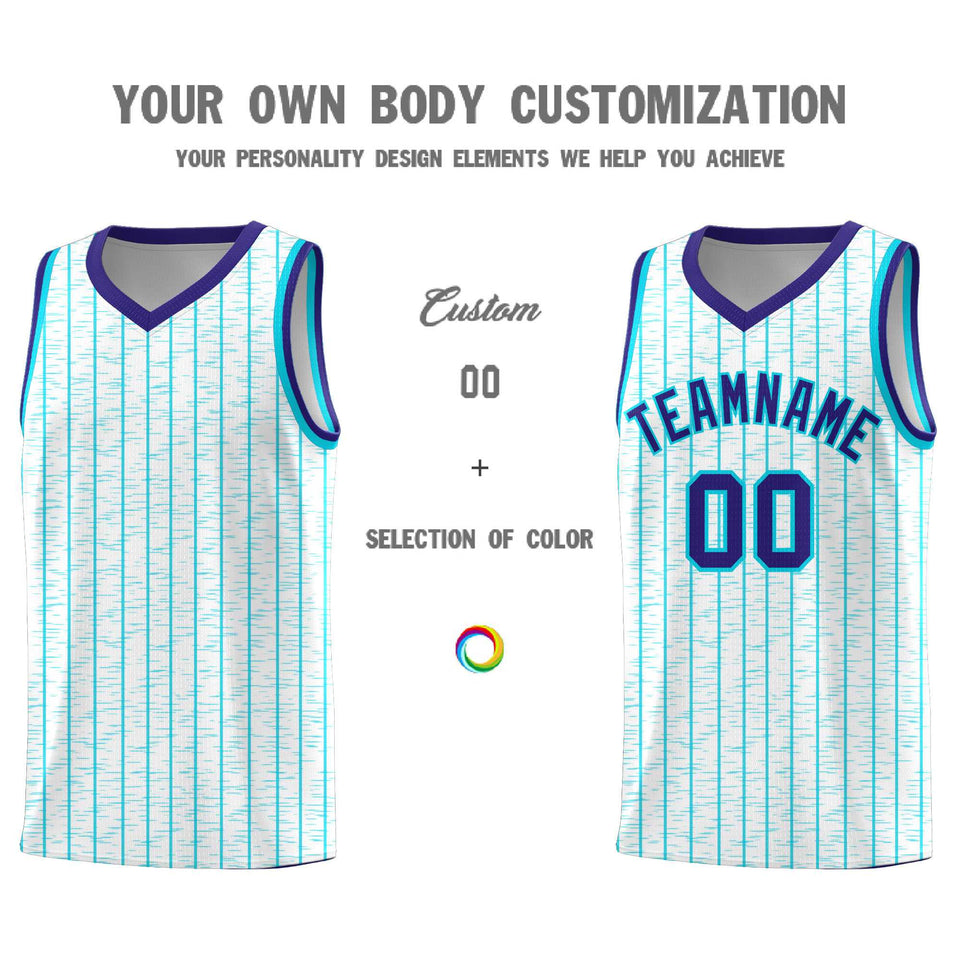 Custom White Custom Gray Pinstripe Retro Sets Uniform Basketball Jersey
