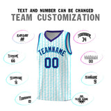 Custom White Custom Gray Pinstripe Retro Sets Uniform Basketball Jersey