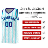 Custom White Custom Gray Pinstripe Retro Sets Uniform Basketball Jersey