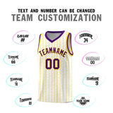 Custom White Custom Gray Pinstripe Retro Sets Uniform Basketball Jersey