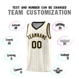 Custom White Custom Gray Pinstripe Retro Sets Uniform Basketball Jersey