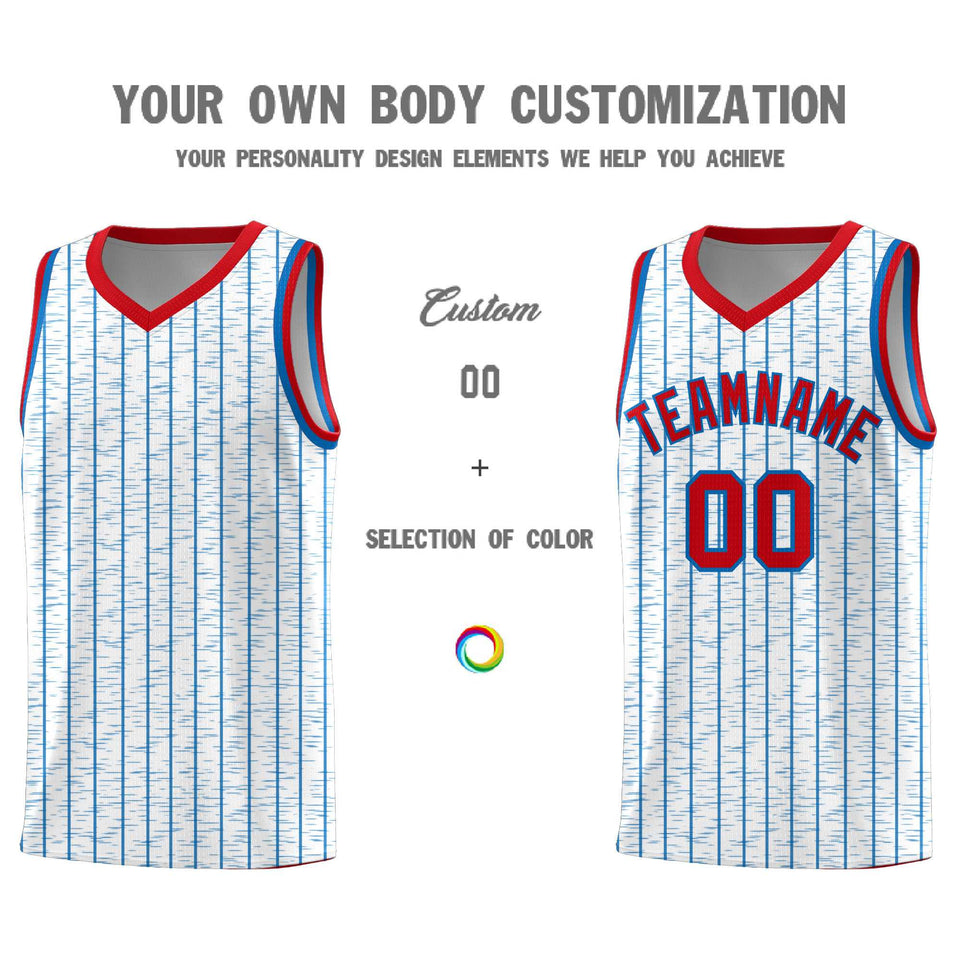Custom White Custom Gray Pinstripe Retro Sets Uniform Basketball Jersey