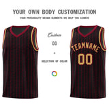 Custom Black Custom Gray Pinstripe Retro Sets Uniform Basketball Jersey