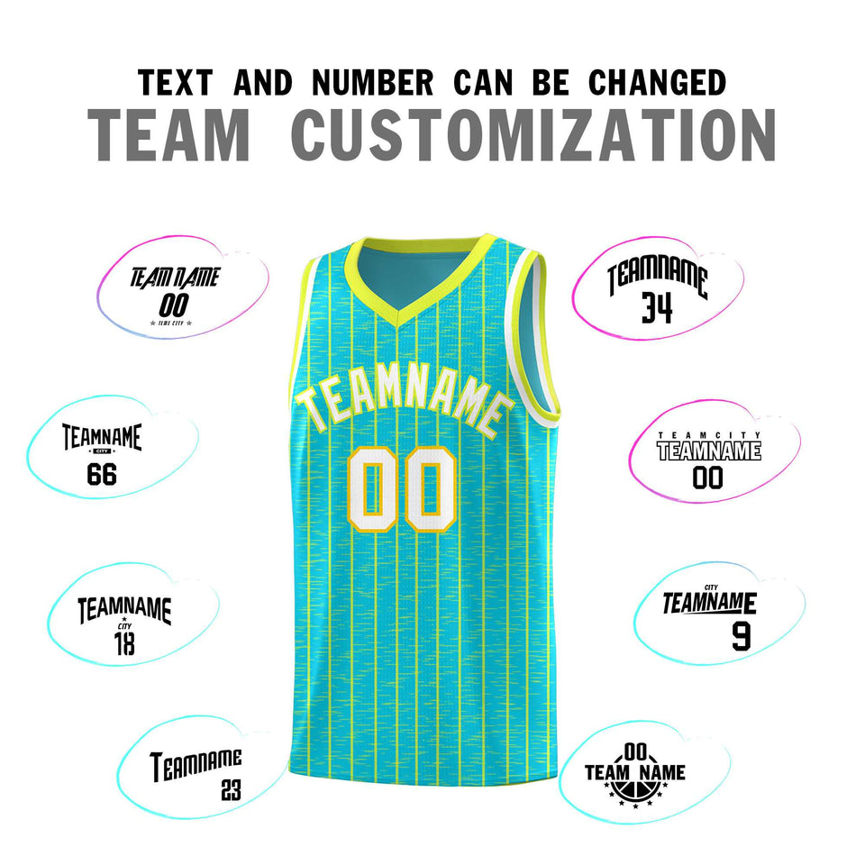 Custom Sky Blue Custom Gray Pinstripe Retro Sets Uniform Basketball Jersey