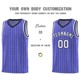 Custom Munsell Blue Custom Gray Pinstripe Retro Sets Uniform Basketball Jersey