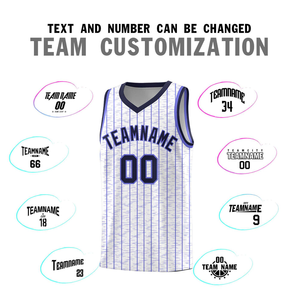 Custom White Custom Gray Pinstripe Retro Sets Uniform Basketball Jersey