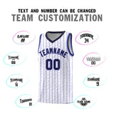 Custom White Custom Gray Pinstripe Retro Sets Uniform Basketball Jersey