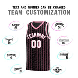 Custom Black Custom Gray Pinstripe Retro Sets Uniform Basketball Jersey
