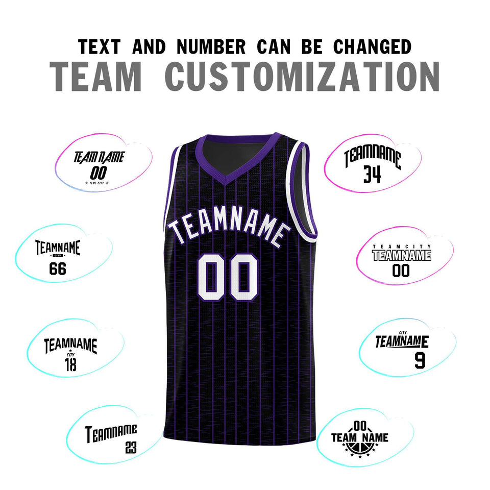 Custom Black Custom Gray Pinstripe Retro Sets Uniform Basketball Jersey