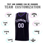 Custom Black Custom Gray Pinstripe Retro Sets Uniform Basketball Jersey