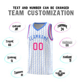 Custom White Custom Gray Pinstripe Retro Sets Uniform Basketball Jersey
