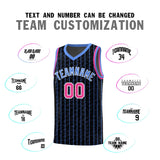 Custom Black Custom Gray Pinstripe Retro Sets Uniform Basketball Jersey