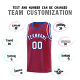 Custom Red Custom Gray Pinstripe Retro Sets Uniform Basketball Jersey