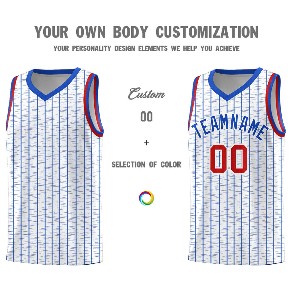 Custom White Custom Gray Pinstripe Retro Sets Uniform Basketball Jersey