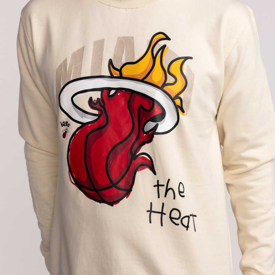 B2SS Miami HEAT Cream Vintage Crewneck