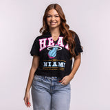 '47 Brand Miami HEAT Original Vice Nights Oversized Women's Cropped Tee