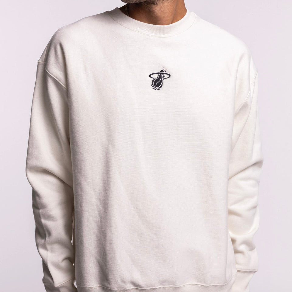 '47 Brand Miami HEAT Cream Logo Foundation Crewneck