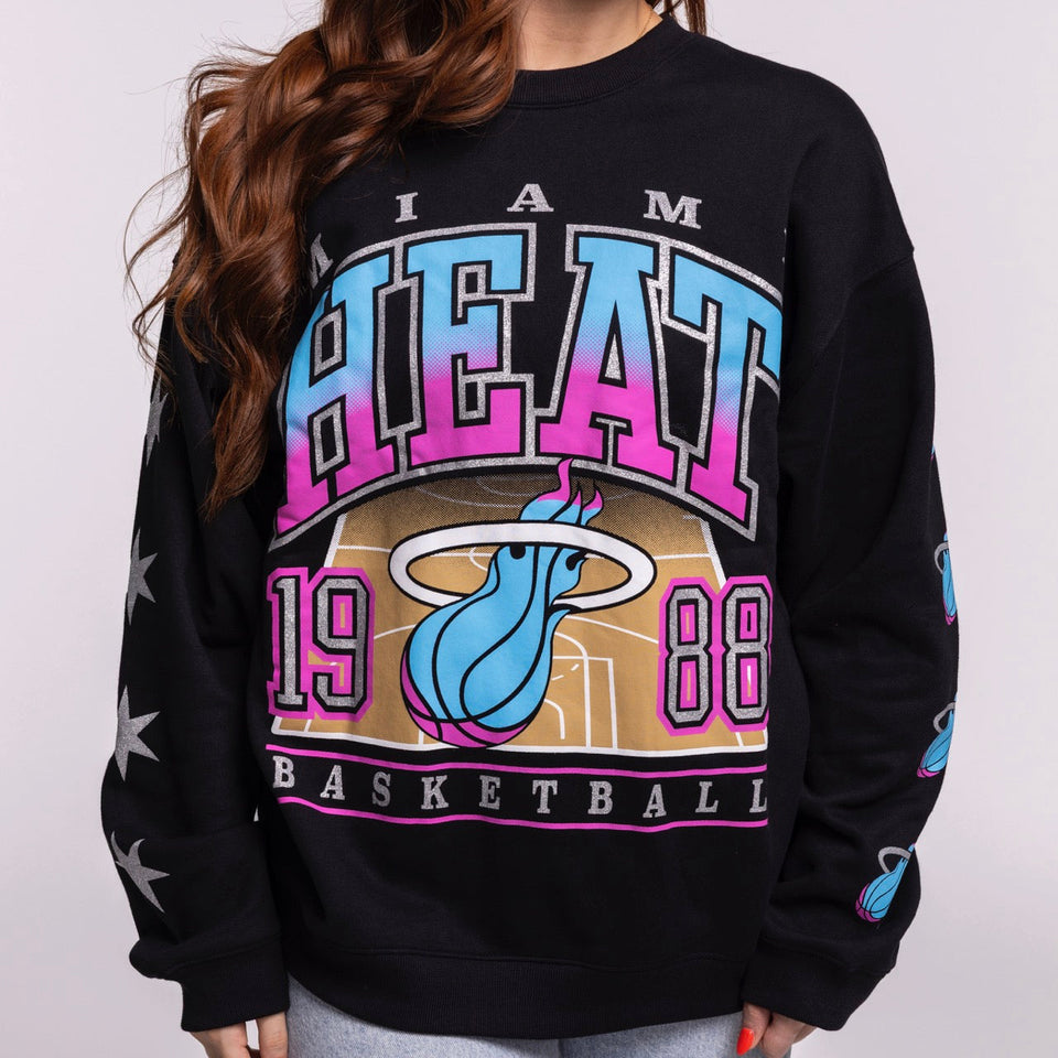'47 Brand Miami HEAT Original Vice Nights 1988 Women's Crewneck