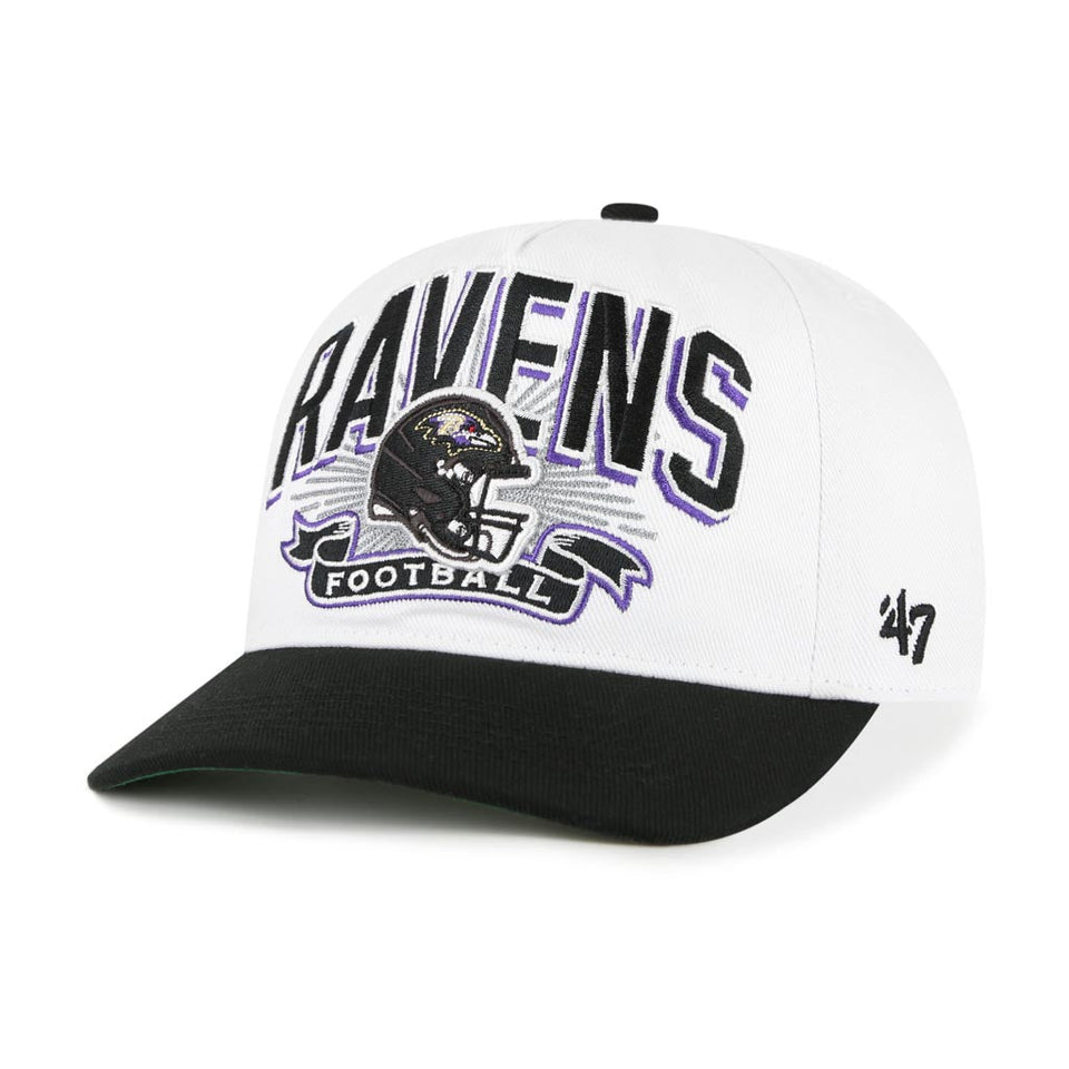 NFL Baltimore Ravens '47 Two-Tone Prime Play Hitch Snapback Hat - White