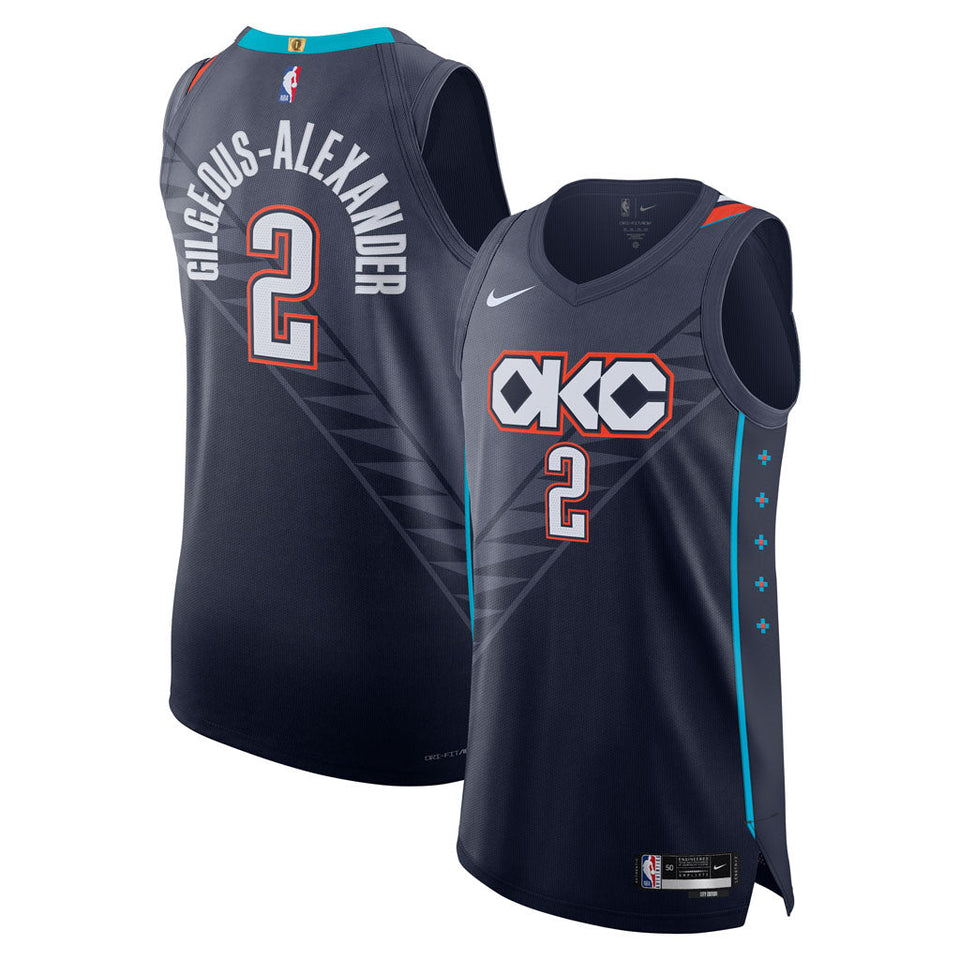 NBA Oklahoma City Thunder Shai Gilgeous-Alexander Nike 2025-26 City Edition Authentic Jersey - Navy