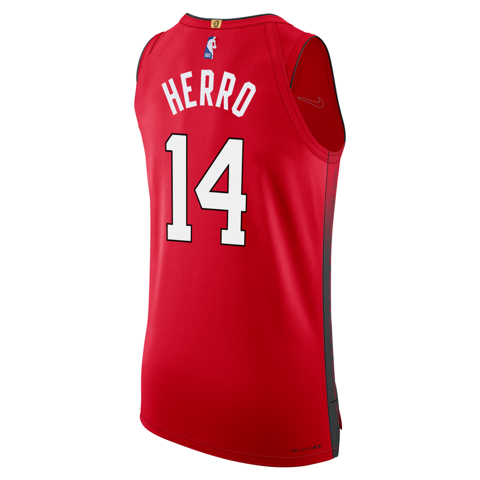 Tyler Herro Nike HEAT Culture: Blood Red Authentic Jersey