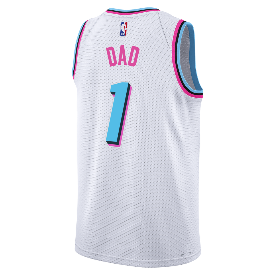 #1 Dad Nike Miami HEAT Original Vice Swingman Jersey
