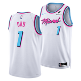 #1 Dad Nike Miami HEAT Original Vice Swingman Jersey
