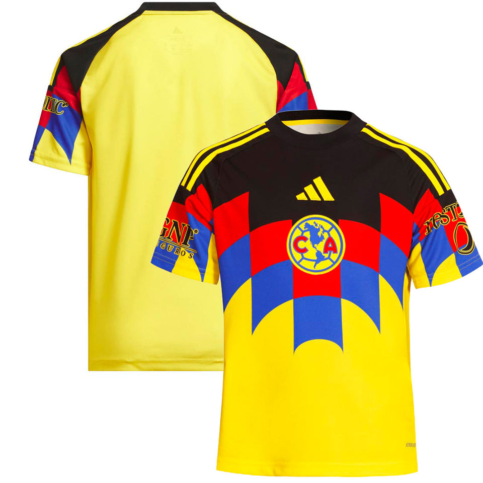 Club America Youth adidas 2025/2026 Home Stadium Jersey - Yellow