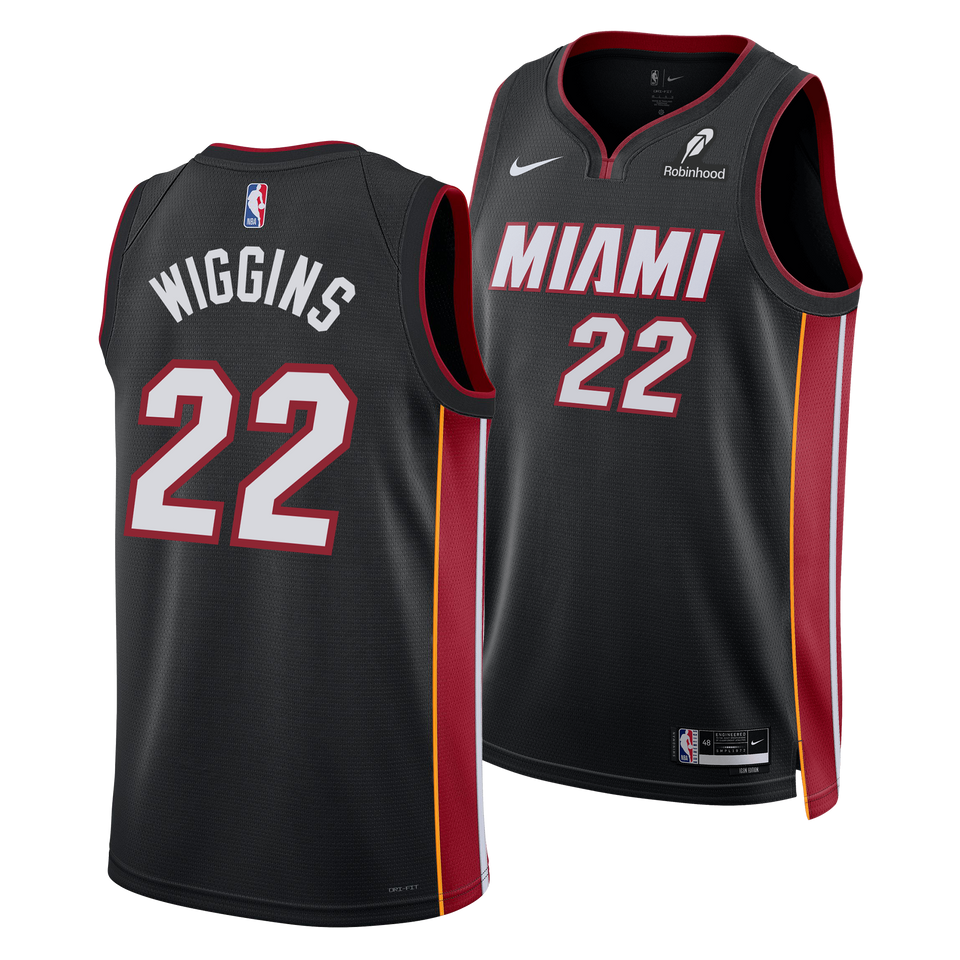 Andrew Wiggins Nike Miami HEAT Icon Black Youth Swingman Jersey