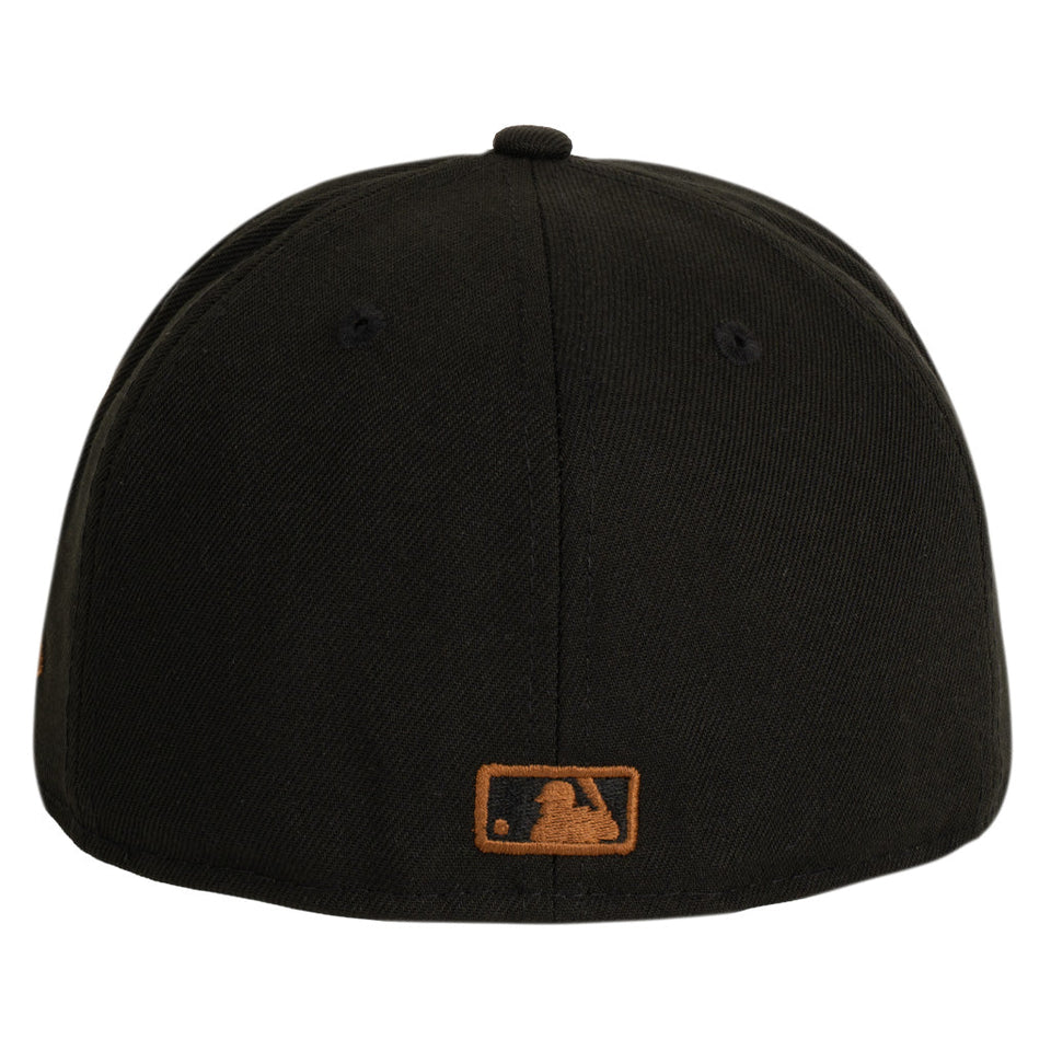MLB New York Yankees New Era Brown Under Visor 59FIFTY Fitted Hat - Black