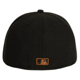 MLB New York Yankees New Era Brown Under Visor 59FIFTY Fitted Hat - Black