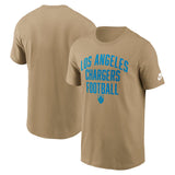 NFL Los Angeles Chargers Nike Essential Rewind T-Shirt - Tan