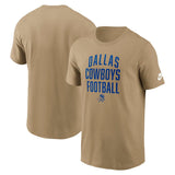 NFL Dallas Cowboys Nike Essential Rewind T-Shirt - Tan