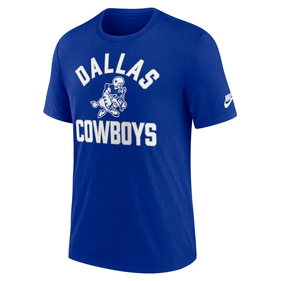 NFL Dallas Cowboys Nike Tri-Blend Rewind T-Shirt - Blue
