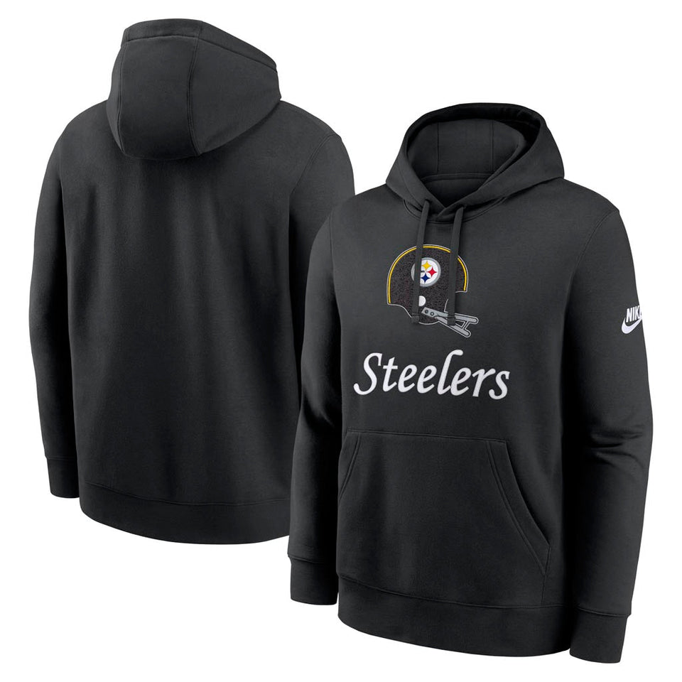 NFL Pittsburgh Steelers Nike 2025 Rewind Club Pullover Hoodie - Black