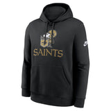 NFL New Orleans Saints Nike 2025 Rewind Club Pullover Hoodie - Black