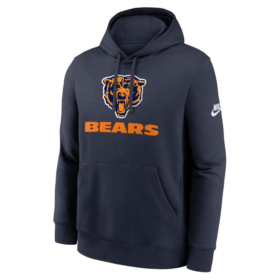 NFL Chicago Bears Nike 2025 Rewind Club Pullover Hoodie - Navy