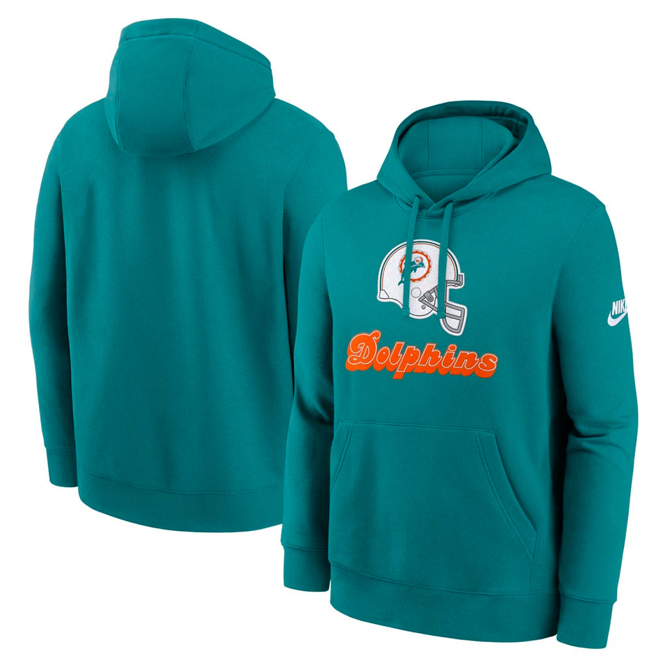 NFL Miami Dolphins Nike 2025 Rewind Club Pullover Hoodie - Teal