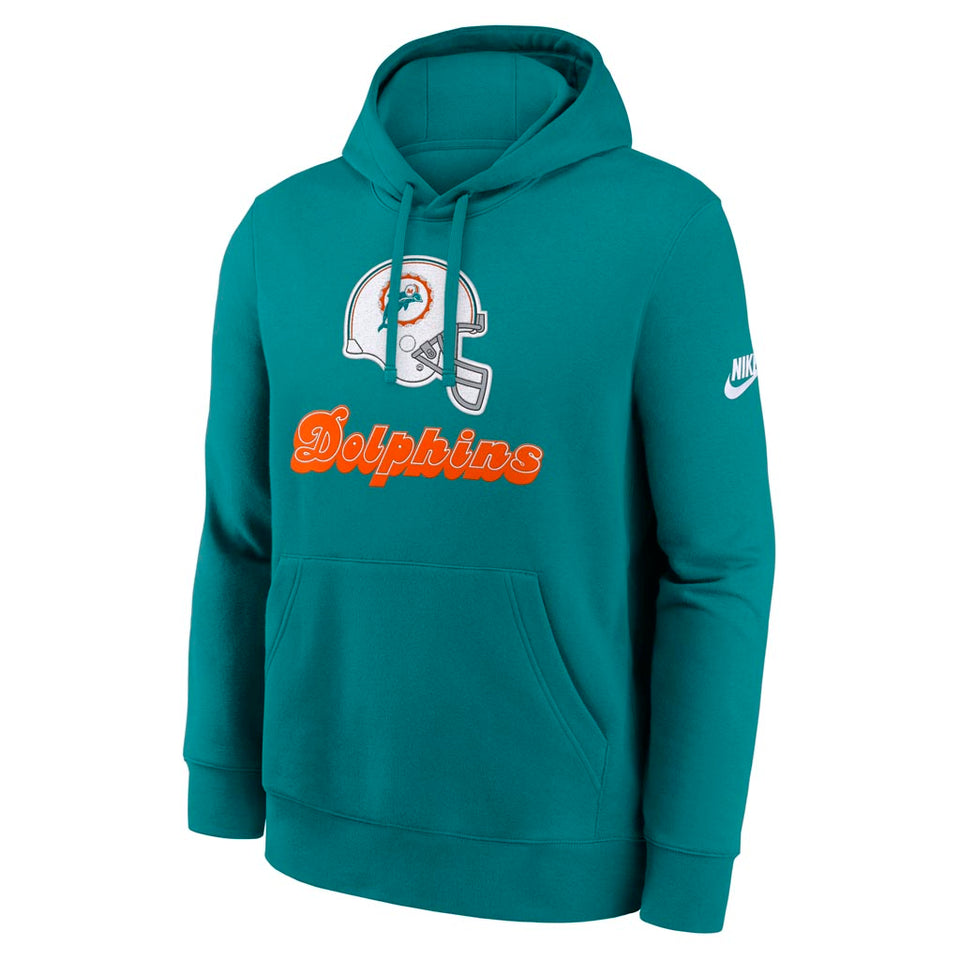 NFL Miami Dolphins Nike 2025 Rewind Club Pullover Hoodie - Teal