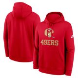 NFL San Francisco 49ers Nike 2025 Rewind Club Pullover Hoodie - Red