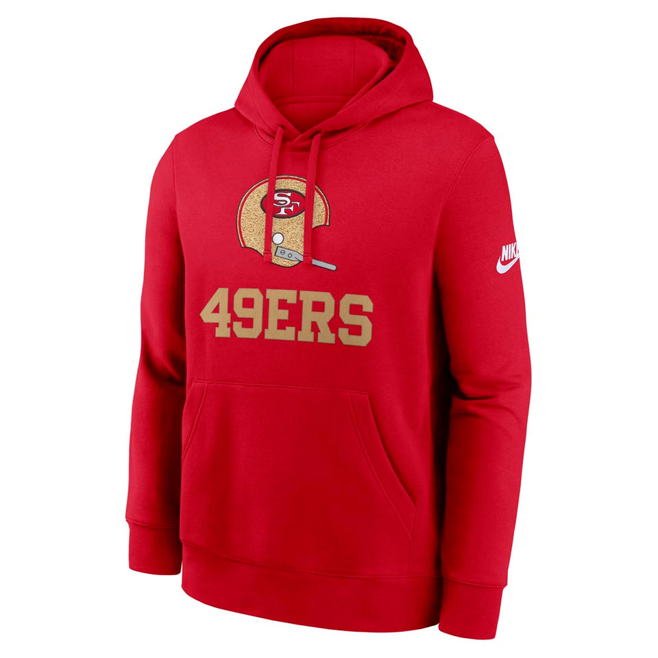 NFL San Francisco 49ers Nike 2025 Rewind Club Pullover Hoodie - Red