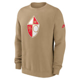 NFL San Francisco 49ers Nike 2025 Rewind Club Pullover Crew Sweatshirt - Brown